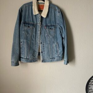 Levi's Classic Blue Jacket with Cream Collar